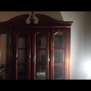 Elegant Brown Display Cabinet